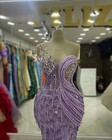 Purple Party Dress For Weddings Robe Crystals Mermaid Prom Dress Evening Gowns