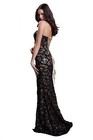 Women s Formal High Slit All Over Sequins Lace Up Long Evening Gown Prom Dress
