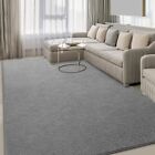 Large Area Carpet  6x9 Gray Solid Fluffy Super Soft Memory Foam Plush Bed Rug