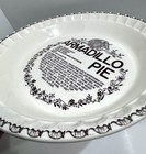 Rare Royal China Co  Armadillo Pie Recipe Collectible Ceramic Pie Dish   read