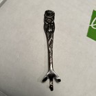 Antique Art Nouveau Mermaid Button Hook - Extra Coin Silver Plate Mark