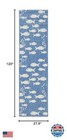 Safavieh Courtyard Collection Runner Rug - 2 3  X 10   Blue And Beige  Non-sh