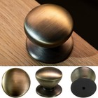 Trust4care 4-pack Extra Large Antique Brushed Brass Bifold Closet Dummy Door Kno