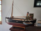 Antique Wooden Boat Model