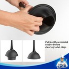 Mr siga Toilet Plunger And Bowl Brush Combo For Bathroom Cleaning  Black  1 Set