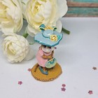 Wee Forest Folk Miniature M-292 - Just Like Mommy  pink   Turquoise Hat 