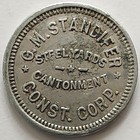 Standifer Cantonment Ship Builder Good For 5   Trade Token Vancouver Washington