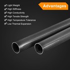 2 X Carbon Fiber Tubes 500mm X 40mm X 37mm 3k Hollow Carbon Wrapped Tubing Round