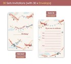 30 Pcs Birthday Party Invitations Girls Invites Envelopes Retro Red Decor