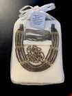 Vtg Skyline Collection Black   Gold Beaded 18    Necklace   Stretch Bracelets Set