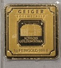   Four    1 - Gram  999 Fine Geiger Gold Bars - From 25 X 1 Gram Multicard  