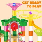 236-piece Glow-in-the-dark Marble Run With Motorized Elevator For Kids 4-8