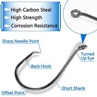 Circle Hooks Saltwater Fishing Hooks 2x Strong Offset Circle Hooks Black High Ca
