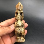 Top Collect  hong Shan  Culture Old Hetian Jade Carved  sun God  Statue 13 0cm