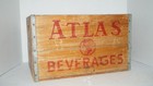 Vintage 1966 Atlas Beverages Usa Wood Beverage Soda Carrier Crate