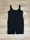 Isabel Maternity Scoop Neck Sleeveless Unitard Romper Black Size Xl