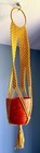 Handcrafted Artisanal Gold Mustard Macram   Plant Pot Hanger Holder Wall Hanging
