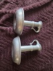 Vintage Wilton Pewter Candlesticks  finger Grip 