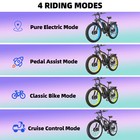 Peak 4000w Dual Motor Electric Bicycle 26  Fat Tire E-bike 48v 23ah For Adults