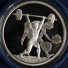 Athens 2004 Olympics Silver Proof 10 Euro 2-coin Set  Weightlifing Wrestling Coa