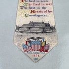 1876 Centennial Commemorative Silk Ribbon George Washington Stevensgraph 10   