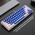 65  Gaming Keyboard  Led Backlit Mini Wired Keyboard  Ultra-compact Anti-ghostin