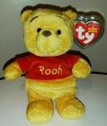 Ty Disney Winnie The Pooh Beanie Baby  6-8  New Mwmts Plush Stuffed Animal Toy