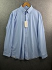 Collars   Co Blue Micro Gingham Plaid Apex Performance Dress Shirt Mens Xl
