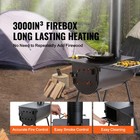 Portable Wood Stove Camping Hot Tent Bbq Stove 118 In For Outdoor W  Pipes