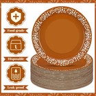 Paper Plates Baby Shower Party Supplies 9 Inch Plates Terracotta Clay Pottery