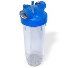 European Design Transparent Standard 10 Inch Water Filter Housing  3 4    Port