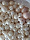 Huge Lot Mix Genuine Pearls Many Shapes Size  1 2 Pound     Lots Of Pearls    