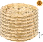 8 Pack Bamboo Paper Plate Holder  10 Inches Wicker Paper Plate Holder Bamboo