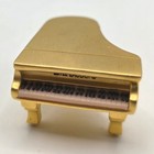 Estee Lauder Vintage Gold Grand Piano Solid Perfume Compact Rhinestone Accent