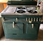 Beautiful Antique Chambers Gas Stove     Gorgeous Forest Green     Works