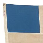 Xl Vintage Cotton Greek Flag Greece Sewn Cloth Old Textile Art Large