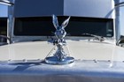 Shotgun Bunny Hood Ornament For Flat Surface Chrome 3 Stud 7-1 8   h 