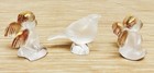 Three Lalique Pais Figurines  Cherub Pair   Bird