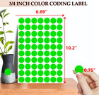 3 4 Inch Coding Circle Sticker Labels pack Of 1050 Round Color Code Dot