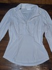 Cavalleria Toscana Show Shirt White Long Sleeve 1 4 Button Down Size Small 