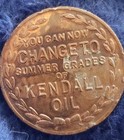 Kendall Oil Pa Good Luck Token Gilt Brass 1930s 1940s 26mm 5 8 Gram Coin Medal