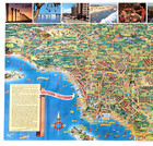 1965 Southern California Map Original - Don Bloodgood - Large Pictorial