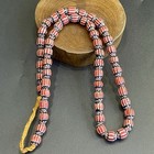 Aaa Vintage Venetian Trade Style Beads Old Chevron Glass Beads Strand Necklace