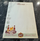 Vintage Gettelman Beer 2-side Paper Menu Insert Sheet Gettelman Brg Milwaukee Wi