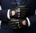 Men s Driving Gloves Reverse Stitched Leather Motorcycle Bike Goat Leather Soft