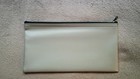 Vintage Bank Of America White Vinyl Zipper Currency Deposit Money Bag Pouch 11x6
