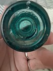 Vintage Glass Insulator Dark Aqua Blue Brookfield