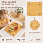 Dusty Blue Silicone Baby Suction Plates Placemat Spoon Fork Set Toddlers