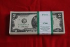 100 Uncirculated Crisp 2017a Sequential Two Dollar Bills  2 Notes Priority Mail