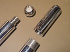 Godinger Silver Art Co  Design Cigar Tube And  Liquor  Flask D149
